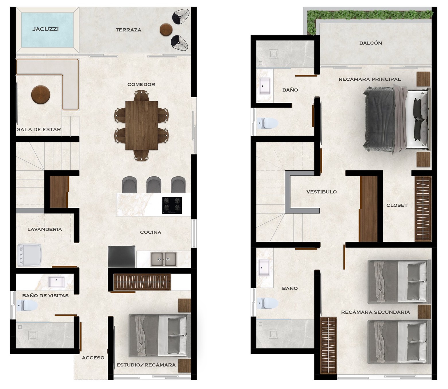 Plano Villa tipo C